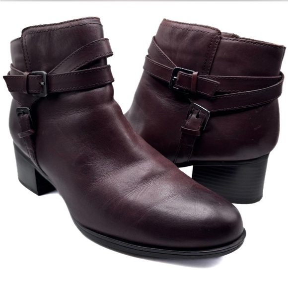 Naturalizer Brown Leather Ankle Boots - Picture 1 of 6